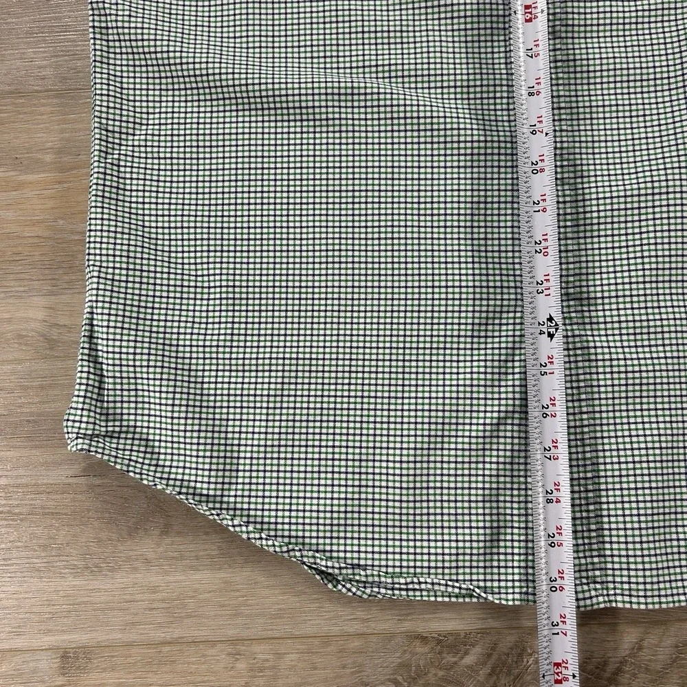 Polo Ralph Lauren Large Oxford Blue Green Plaid Button Down Flesh Pony